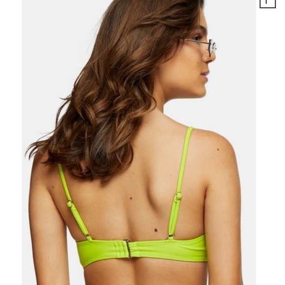 🌴 Topshop lime green triangle bikini top - Picture 3 of 5